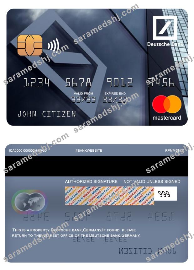 Germany Deutsche bank mastercard
